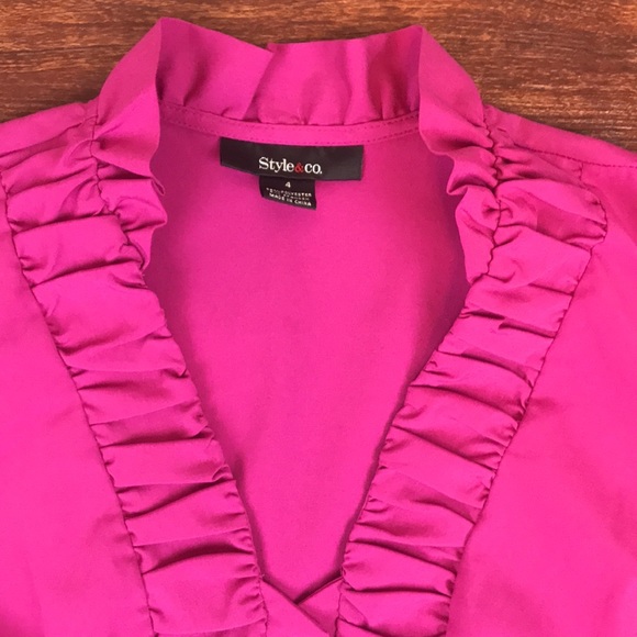 Magenta Button down - Picture 2 of 6